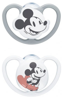 Nuk Space Disney Baby 2 Silicone Pacifiers 18-36 Months