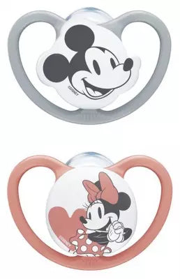 Nuk Space Disney Baby 2 Silicone Soothers 6-18 Months