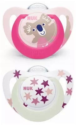 Nuk Starlight Day & Night 2 Silicone Soothers 18-36 Months