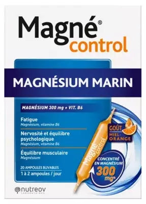 Nutreov Magné Control Marine Magnesium 300Mg Vitamin B6 20 Phials