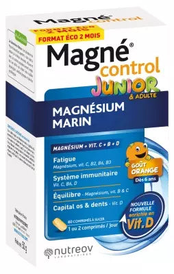 Nutreov Magné Control Junior & Adult 60 Tablets To Suck