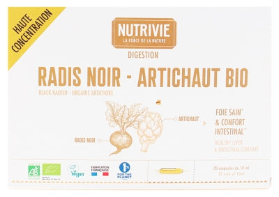 Nutrivie Organic Black Radish Artichoke 20 Phials