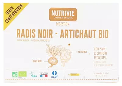 Nutrivie Organic Black Radish Artichoke 20 Phials