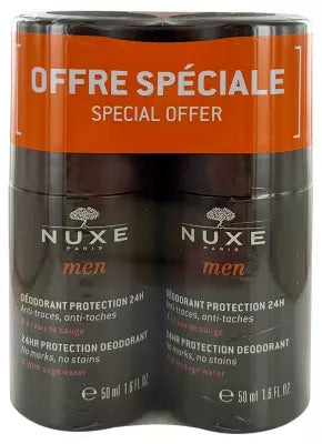 Nuxe Men 24Hr Protection Deodorant 2 X 50Ml | Buy At Low Price Here