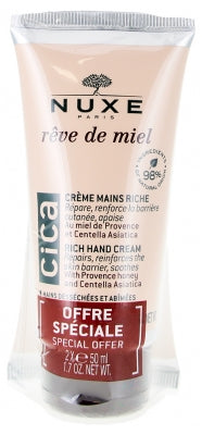 Nuxe Rêve De Miel Cica Crème Mains Riche Set Of 2 X 50 Ml
