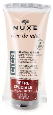 Nuxe Rêve De Miel Cica Crème Mains Riche Set Of 2 X 50 Ml