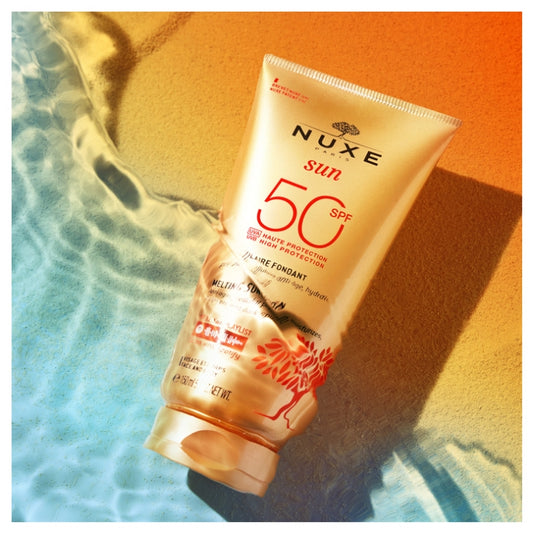 Nuxe Sun Melting Sun Lotion Spf50 150Ml + Sun After-Sun Hair And Body Shampoo 100Ml Free