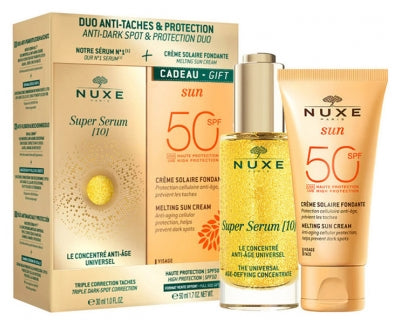 Nuxe Super Serum [10] 30 Ml + Sun Crème Solaire Fondante Visage Spf50 50 Ml Offer