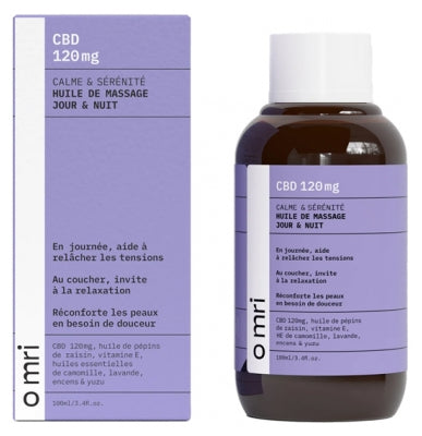 Omri Cbd Day & Night Massage Oil 120Mg 100Ml