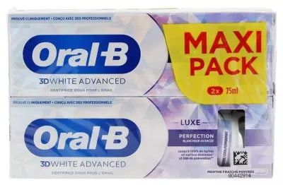 Oral-B 3D White Advanced Toothpaste Luxe Perfection Set Of 2 X 75 Ml