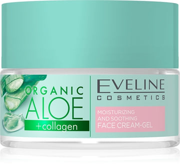 Eveline Cosmetics Organic Aloe+Collagen Active Intensive Hydrating Gel-Cream With Soothing Effect 