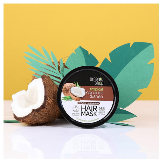 Organic Shop Hair Mask Natural Moisturizing Coconut And Shea 250 Ml