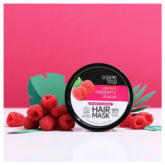 Organic Shop Natural Raspberry And Acai Volume Hair Mask 250 Ml