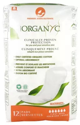 Organyc 1St Days Maternity 12 Sanitary Napkins