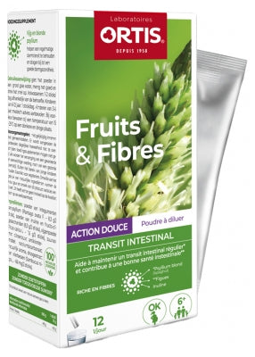 Ortis Fruits & Fibers Gentle Action Dilutable Powder 12 Sticks