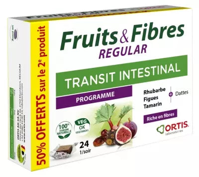 Ortis Fruits & Fibres Regular 2 X 24 Squares To Chew