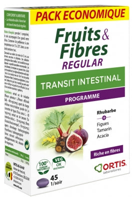 Ortis Fruits & Fibres Regular 45 Tablets