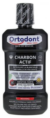 Ortodont Active Charcoal Mouthwash 500 Ml