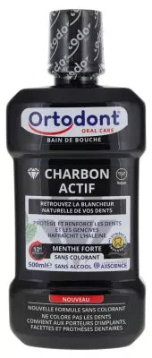 Ortodont Active Charcoal Mouthwash 500 Ml