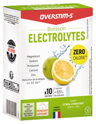 Overstims Electrolytes Drink Lemon - Green Lemon 10 Sachets