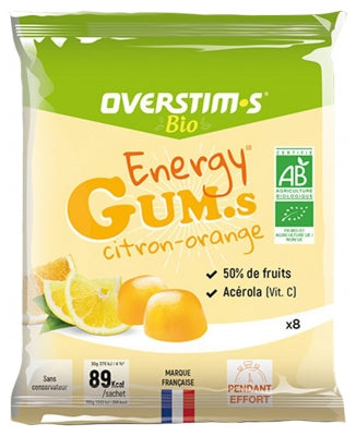 Overstims Energy Gums Organic 8 Gums