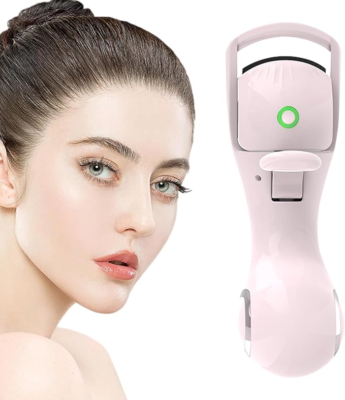 Heated Eyelash Curler – 3 Temperature Modes, USB Rechargeable, Quick & Long-Lasting Curl with Smart Heating Silicone Pad