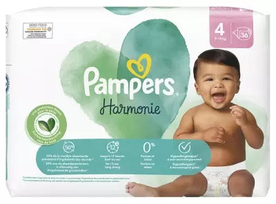 Pampers Harmonie 36 Diapers Size 4 (9-14 Kg)