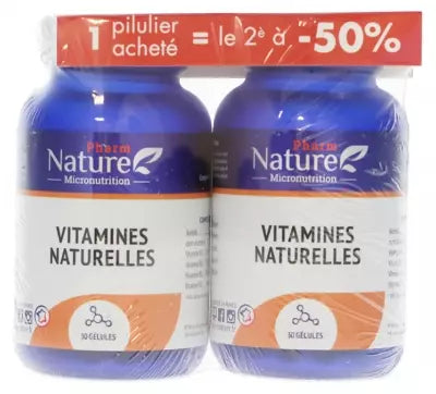 Pharm Nature Natural Vitamins Set Of 2 X 30 Capsules