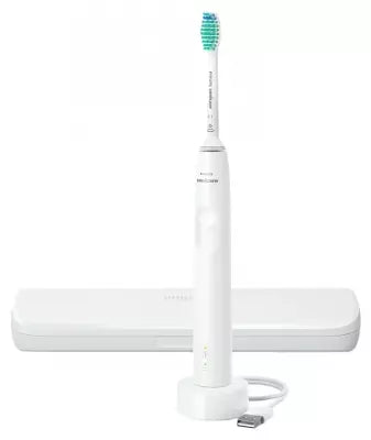 Philips Sonicare 3100 Hx3673/13 White Electric Toothbrush + Travel Case