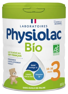 Physiolac Organic 3 From 10 Months To 3 Years 800G