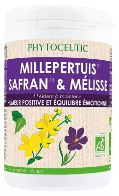 Phytoceutic Organic St John'S Wort Saffron And Lemon Balm 60 Tablets