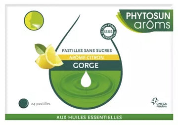 Phytosun Arôms Sugar-Free Throat Lozenges – Lemon Flavor – 24 Lozenges