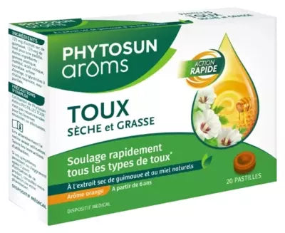 Phytosun Arôms Dry And Grassy Cough Lozenges 20 Lozenges