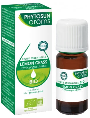 Phytosun Arôms Lemon Grass (Cymbopogon Citratus) Organic Essential Oil 10 Ml