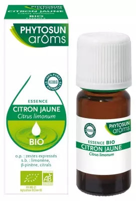 Phytosun Arôms Organic Essential Oil Yellow Lemon (Citrus Limonum) 10Ml