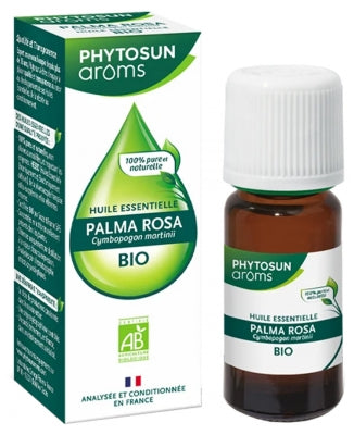 Phytosun Arôms Palma Rosa (Cymbopogon Martinii) Organic Essential Oil 10Ml
