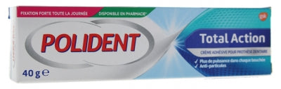 Polident Corega Total Action Fixative Cream For Dental Devices 40G