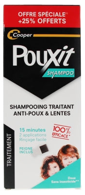 Pouxit Treating Shampoo Anti-Lice & Nits 200Ml + 50Ml Free