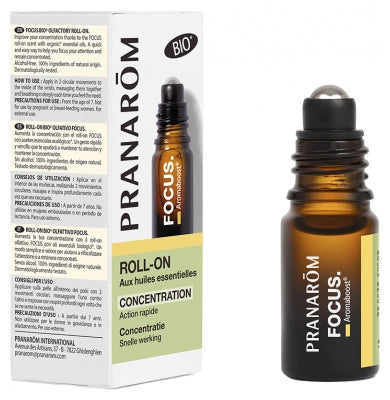 Pranarôm Aromaboost Focus - Concentration Roll-On With Organic Essential Oils 5 Ml