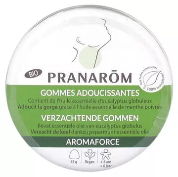 Pranarôm Aromaforce Organic Softening Gums Mint/Eucalyptus 45G