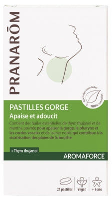 Pranarôm Aromaforce Pastilles Throat 21 Pastilles