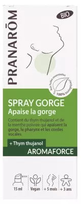 Pranarôm Aromaforce Throat Spray Soothes The Throat Organic 15Ml