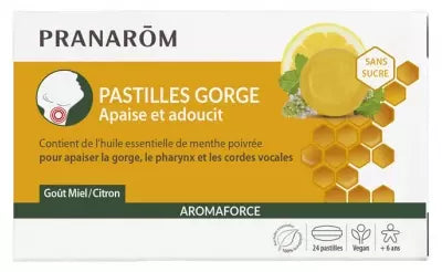 Pranarôm Aromaforce Throat Lozenges 24 Lozenges