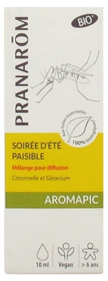 Pranarôm Aromapic Organic Peaceful Summer Evening Diffusion Mix 10Ml