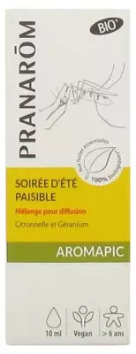 Pranarôm Aromapic Organic Peaceful Summer Evening Diffusion Mix 10Ml