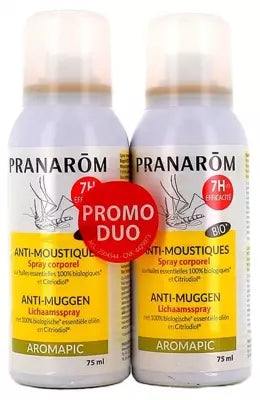 Pranarôm Aromapic Organic Anti-Mosquito Body Spray Pack Of 2 X 75 Ml