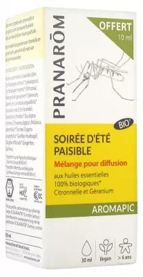 Pranarôm Aromapic Peaceful Summer Evening Organic Diffusion Mix 20Ml + 10Ml Free