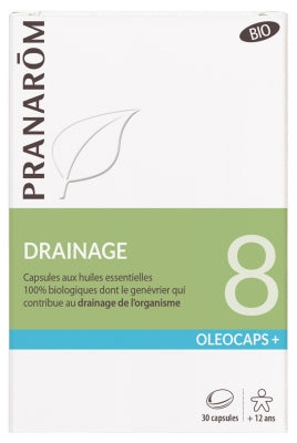 Pranarôm Oléocaps+ Organic 8 Draining 30 Capsules