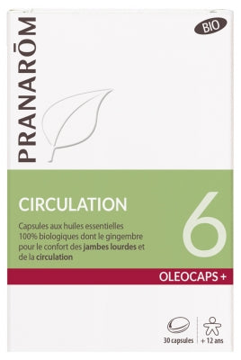 Pranarôm Oléocaps+ Organic 6 Circulation 30 Capsules