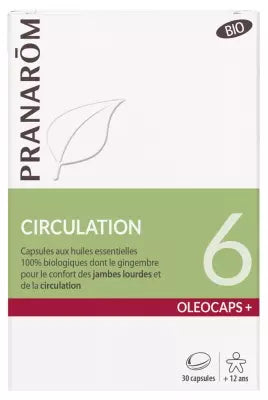 Pranarôm Oléocaps+ Organic 6 Circulation 30 Capsules